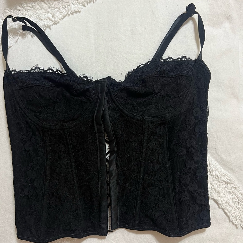 Black Corset Crop Top 🖤😍
